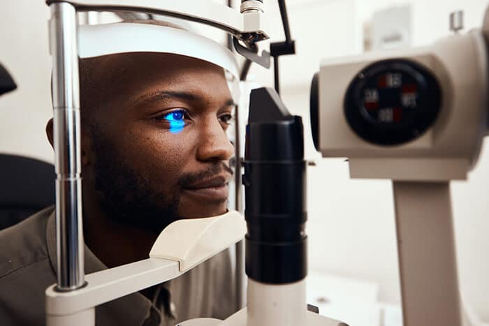 Man Having an Eye Exam