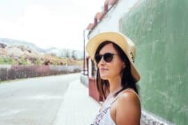 Woman outside in a southwestern setting