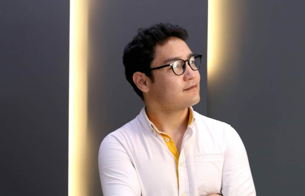 Man wearing glasses
