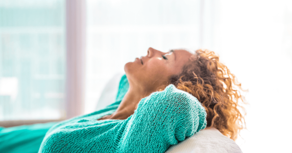 Woman relaxing at home